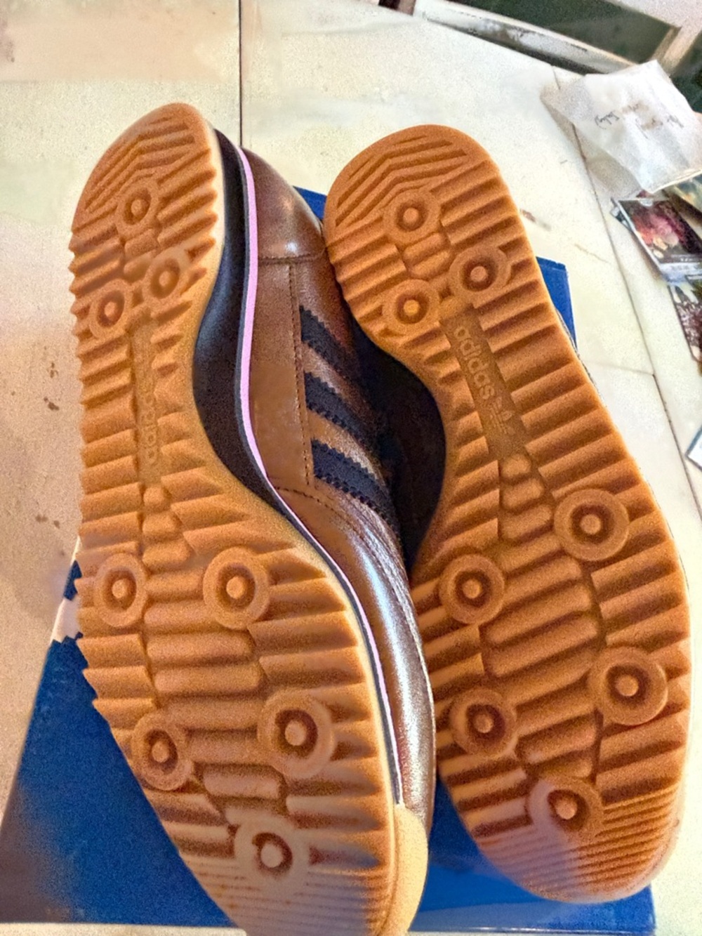 adidas SL 72 Metallic Bronze Athletic Sneakers - Picture 4 of 8